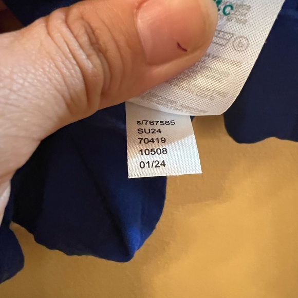 Loft Women's Front Tie Linen Blend Button Down Top Size Small Petite - Picture 8 of 9